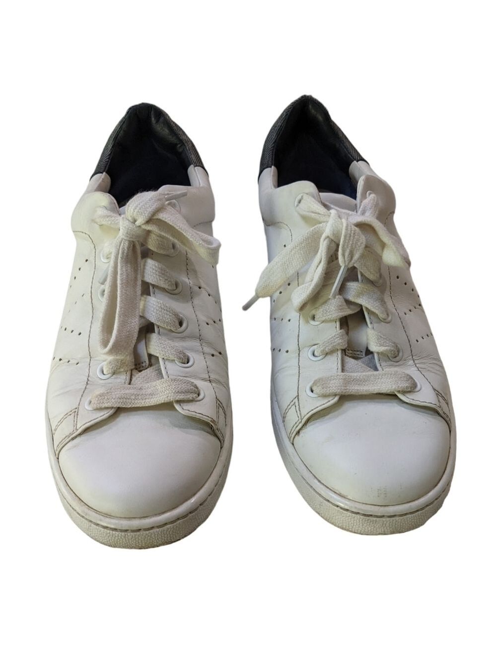 Vince Leather Mixed Media Low Top Sneakers Shoes - Picture 2 of 8